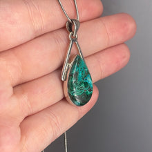 Load image into Gallery viewer, Chrysocolla &amp; Malachite Sterling Silver Pendant