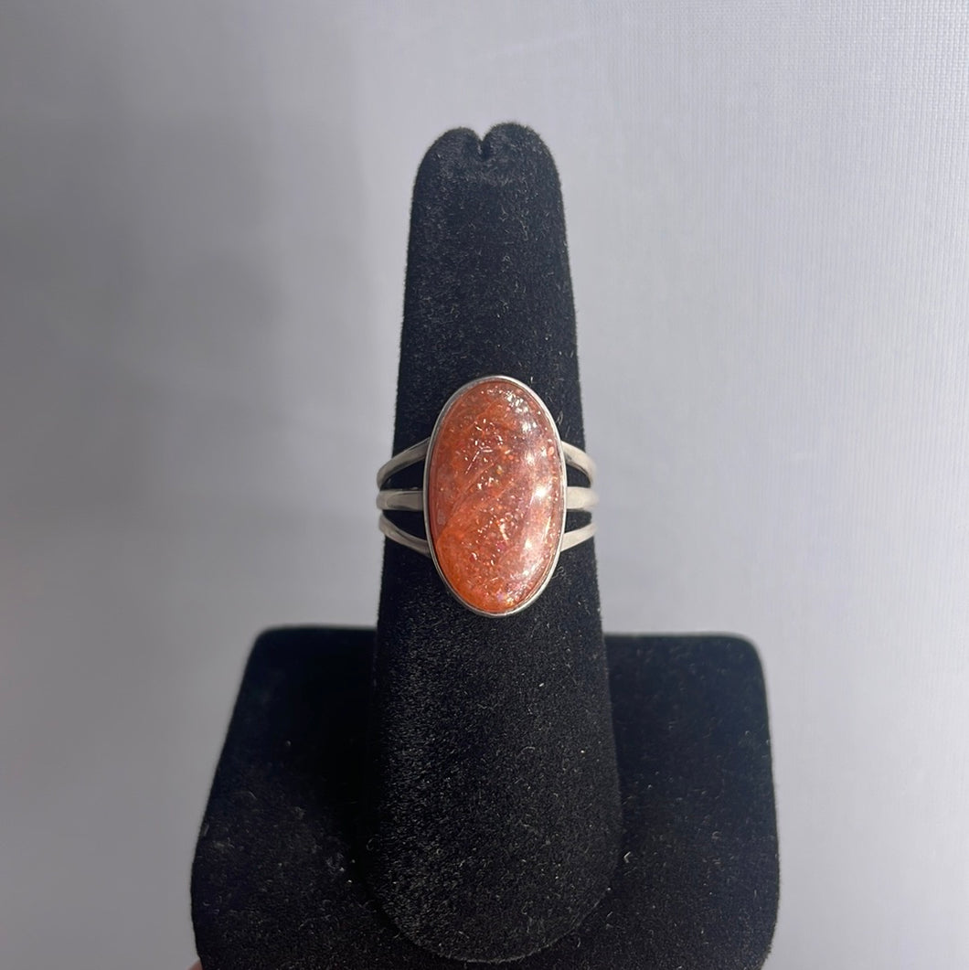 Sunstone Size 7 Sterling Silver Ring
