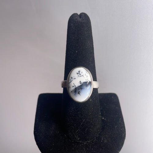 Dendritic Opal Size 9 Sterling Silver Ring