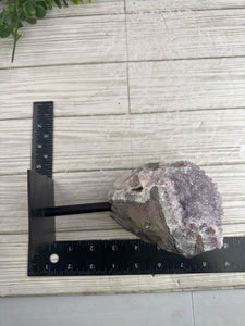 Amethyst and Calcite on Stand