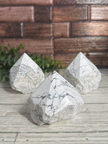 Howlite Half-Polished Point