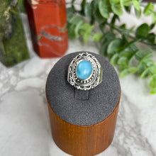 Load image into Gallery viewer, Larimar Sterling Silver Ring Size 7