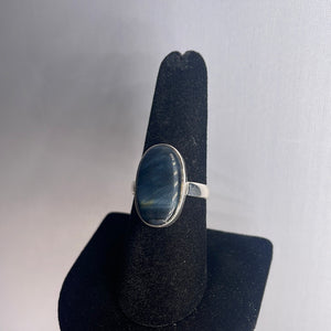 Hawk Eye Size 8 Sterling Silver Ring