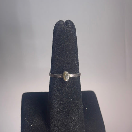 Moldavite Size 6.5 Sterling Silver Ring