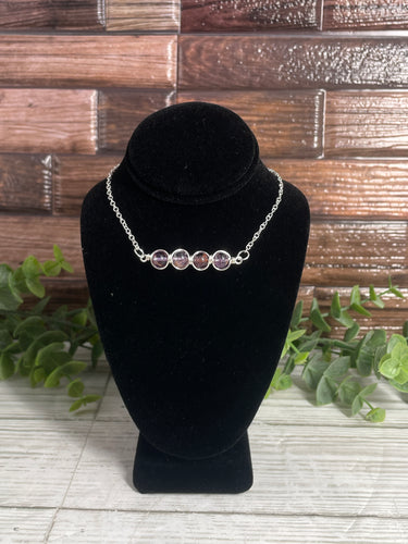 Super 7 Beaded Wire-Wrapped Necklace
