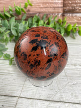 Load image into Gallery viewer, Mahogany Obsidian Sphere