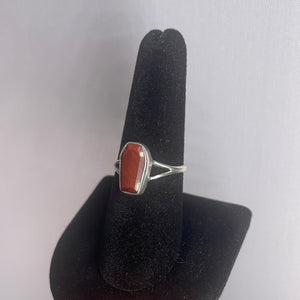 Red Tiger Eye Size 8 Sterling Silver Ring