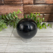 Load image into Gallery viewer, Silver Sheen Obsidian Sphere