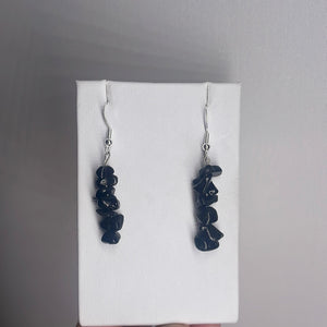 Black Onyx Chip Earrings