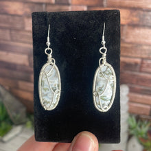 Load image into Gallery viewer, Moss Agate Wire-Wrapped Earrings