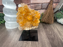 Load image into Gallery viewer, Heat Treated Citrine on Metal Stand