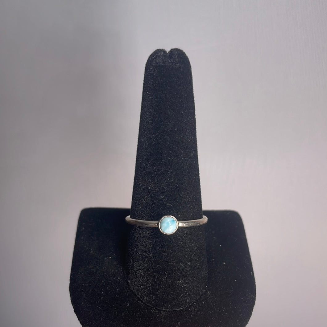 Larimar Size 10 Sterling Silver Ring