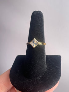 Rainbow Moonstone SZ 7 14k Gold Plated Sterling Silver Ring