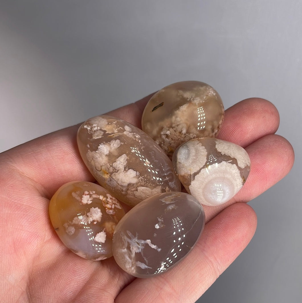 Flower Agate Tumbled Stone