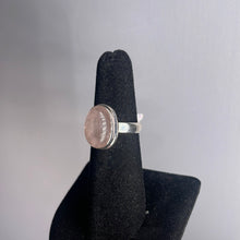Load image into Gallery viewer, Rose Quartz Size 5 Sterling Silver Ring