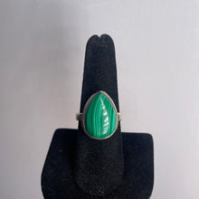 Load image into Gallery viewer, Malachite Size 9 Sterling Silver Ring