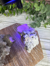 Load image into Gallery viewer, UV Reactive Calcite and Pyrite Cluster