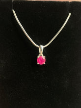 Load image into Gallery viewer, Ruby Sterling Silver Pendant