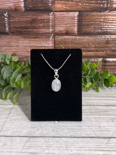 Rainbow Moonstone Sterling Silver Pendant