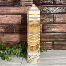 Load image into Gallery viewer, Banded Orange Calcite Tower