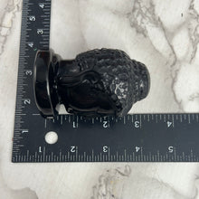 Load image into Gallery viewer, Black Obsidian Buddha Carving