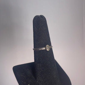 Moldavite Size 6.5 Sterling Silver Ring