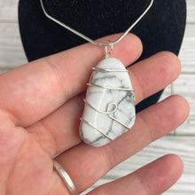 Load image into Gallery viewer, Howlite Wire-Wrapped Pendant