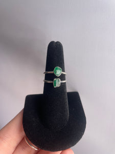 Emerald SZ 6 Sterling Silver Ring