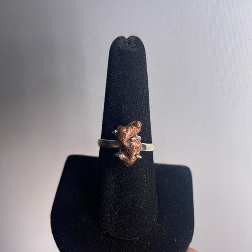 Copper Size 8 Sterling Silver Ring