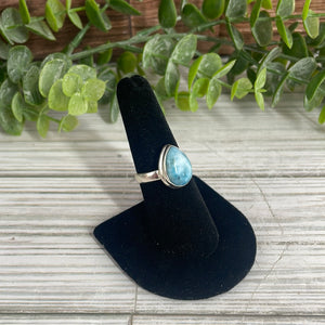 Larimar Size 7 Sterling Silver Ring