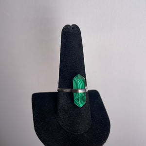 Malachite Size 9 Sterling Silver Ring