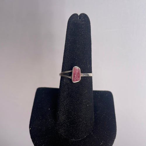 Pink Tourmaline Size 8 Sterling Silver Ring