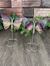 Load image into Gallery viewer, Fluorite Butterfly on Stand