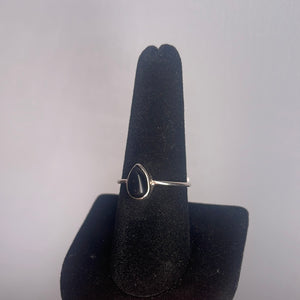 Black Onyx Size 9 Sterling Silver Ring