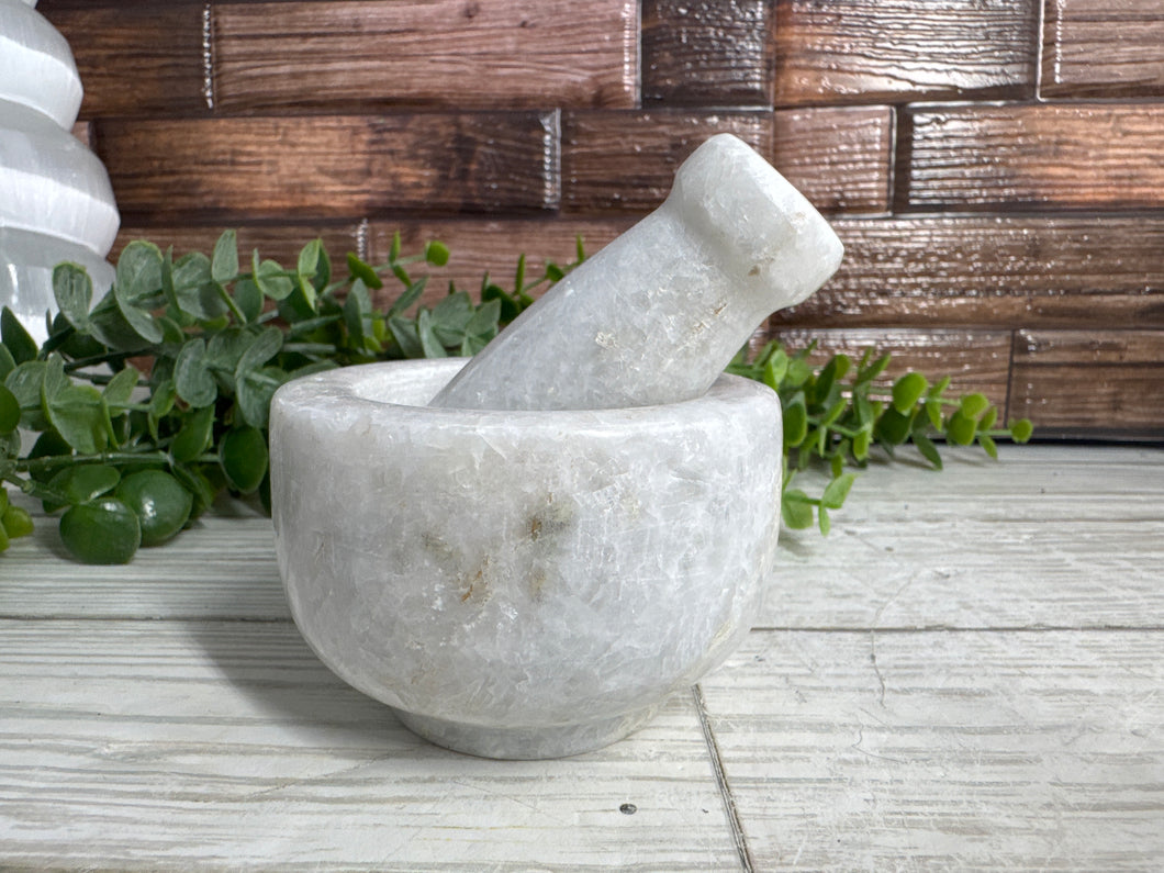 White Mortar and Pestle