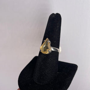 Citrine Size 8 Sterling Silver Ring