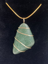Load image into Gallery viewer, Green Aventurine Wire-Wrapped Pendant