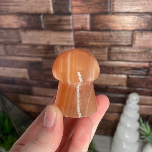 Honey Calcite Mushroom Small