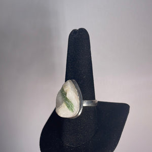 Green Tourmaline Size 10 Sterling Silver Ring
