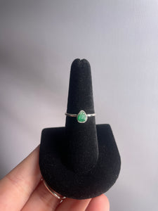 Emerald SZ 7 Sterling Silver Ring