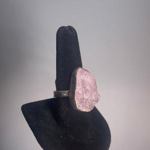 Morganite Size 10 Sterling Silver Ring