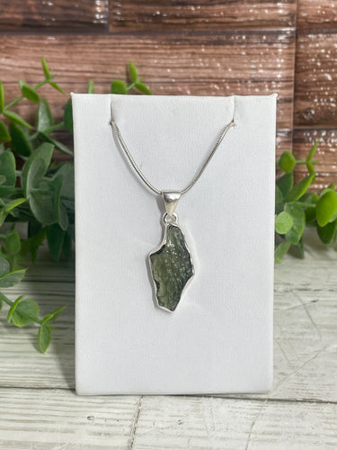 Moldavite Sterling Silver Pendant