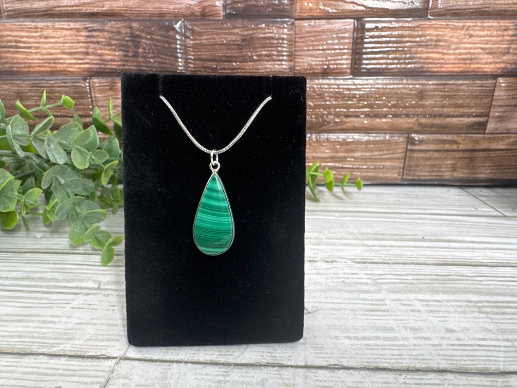 Malachite Sterling Silver Pendant