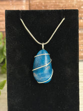 Load image into Gallery viewer, Blue Apatite Wire-Wrapped Pendant