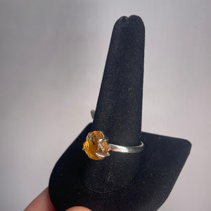 Citrine Size 12 Sterling Silver Ring
