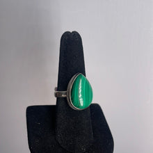 Load image into Gallery viewer, Malachite Size 9 Sterling Silver Ring