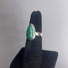 Load image into Gallery viewer, Malachite Size 6 Sterling Silver Ring