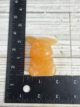 Load image into Gallery viewer, Orange Calcite Pikachu Carving