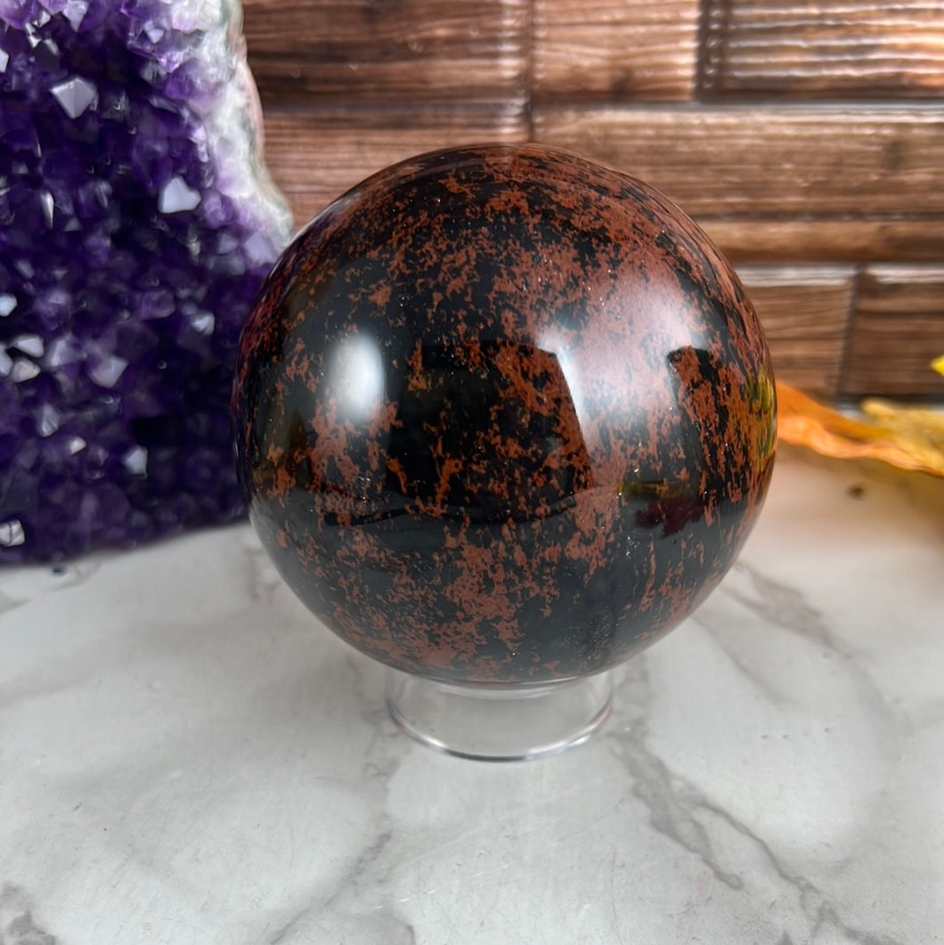 Mahogany Obsidian Sphere