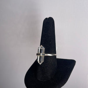 Clear Quartz Size 9 Sterling Silver Ring